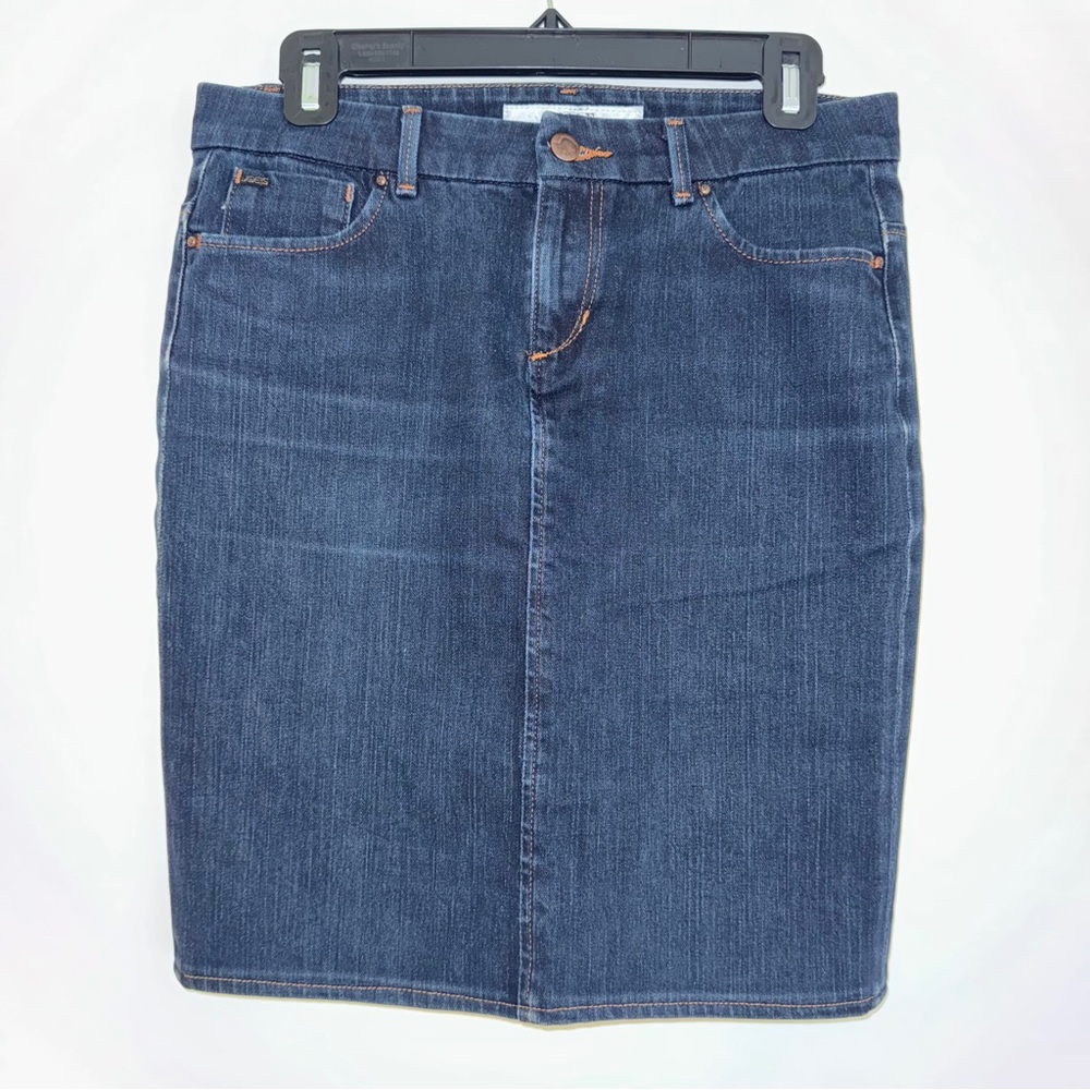 Joes Jeans Denim Skirt Size 26 Dark Wash‎ Pencil Jean Skirt Classic Stretch